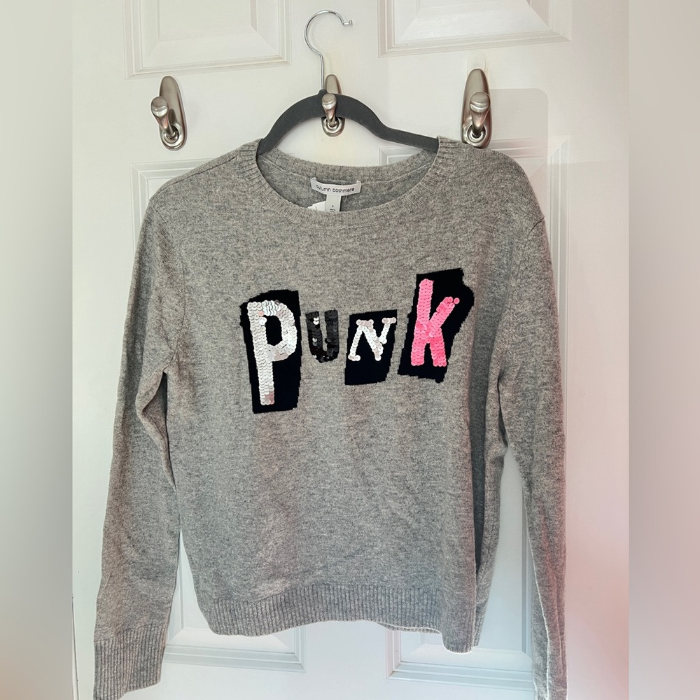 Autumn Cashmere 
Sequined decorative sweater
100% cashmere